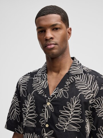 STRELLSON Regular fit Button Up Shirt 'Clint' in Black