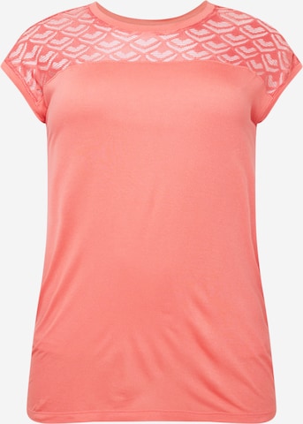 ONLY Carmakoma Shirt 'Flake' in Roze: voorkant