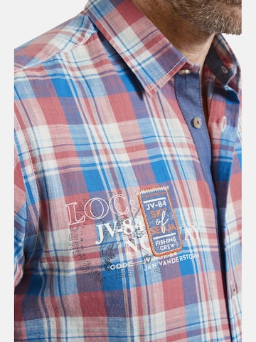 Jan Vanderstorm Comfort fit Button Up Shirt 'Berse' in Blue