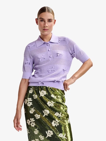 Essentiel Antwerp Polo in Lila: Vorderseite