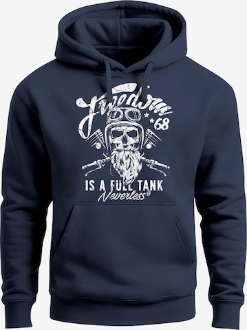 Neverless Sweatshirt 'Freedom' in Blau: Vorderseite
