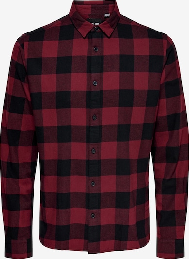 Only & Sons Camisa 'Gudmund' em vermelho ferrugem / preto, Vista do artigo