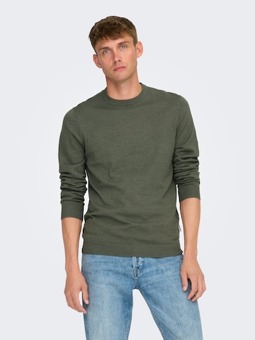 Only & Sons Pullover 'ONSLoui' in Grün: Vorderseite