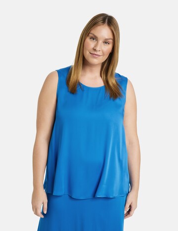 SAMOON Blouse in Blue: front