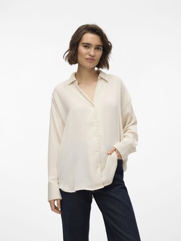 VERO MODA Blouse 'Giselle' in Grijs: voorkant