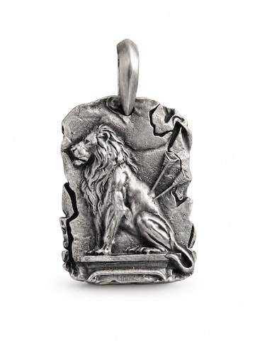 Brelocuri 'UNBROKEN — Lion motif' de la REYTEL pe argintiu: față