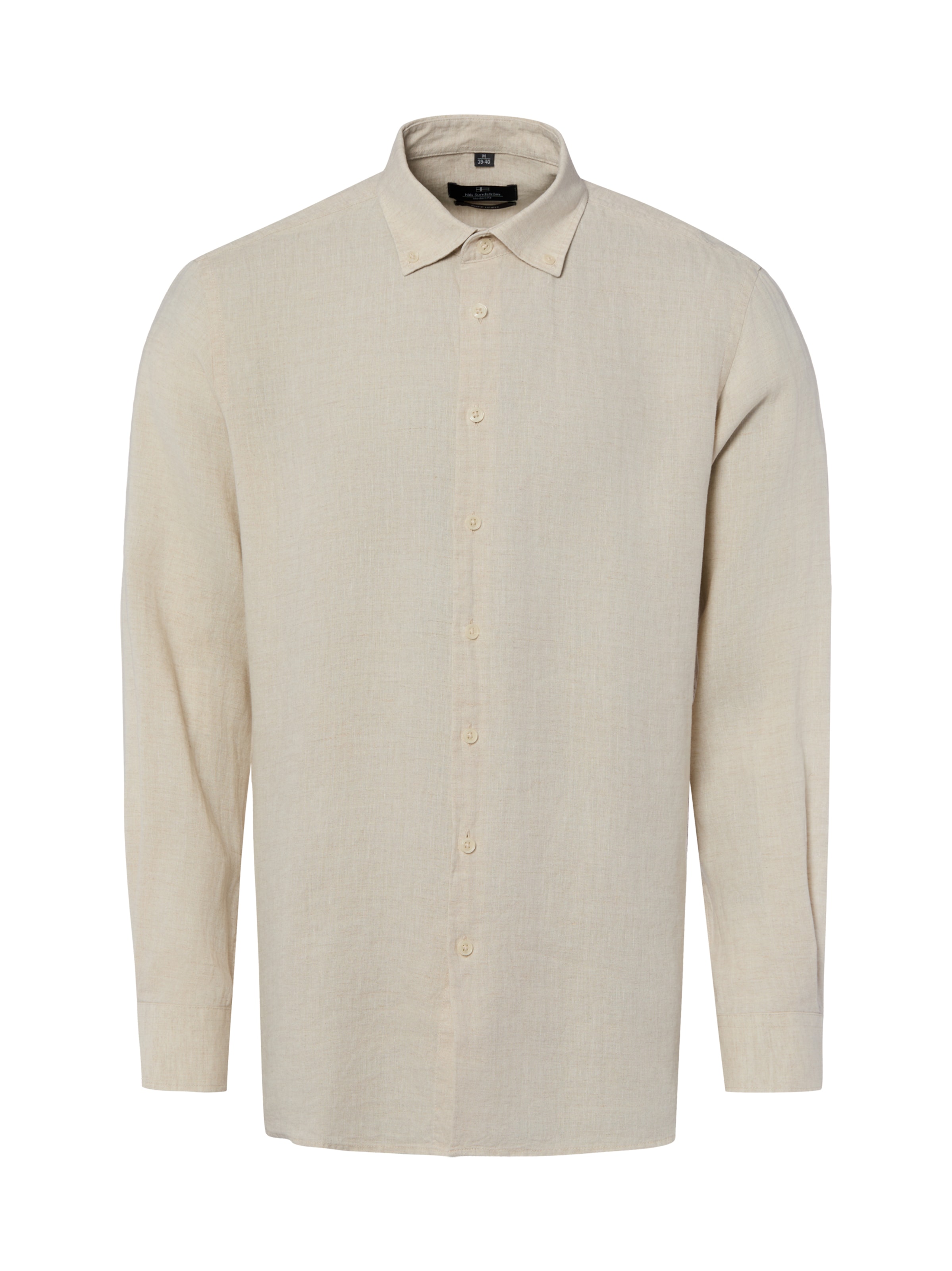Nils Sundström Button Up Shirt in Beige: front