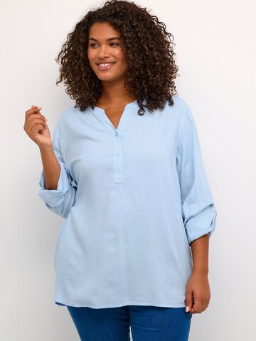 KAFFE CURVE Bluse 'Mille' in Blau: predná strana