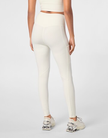 Plein Sport - Skinny Pantalón deportivo en blanco