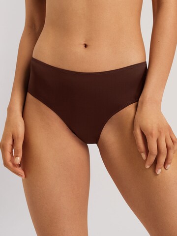 Slip ' Elia ' Hanro en marron : devant