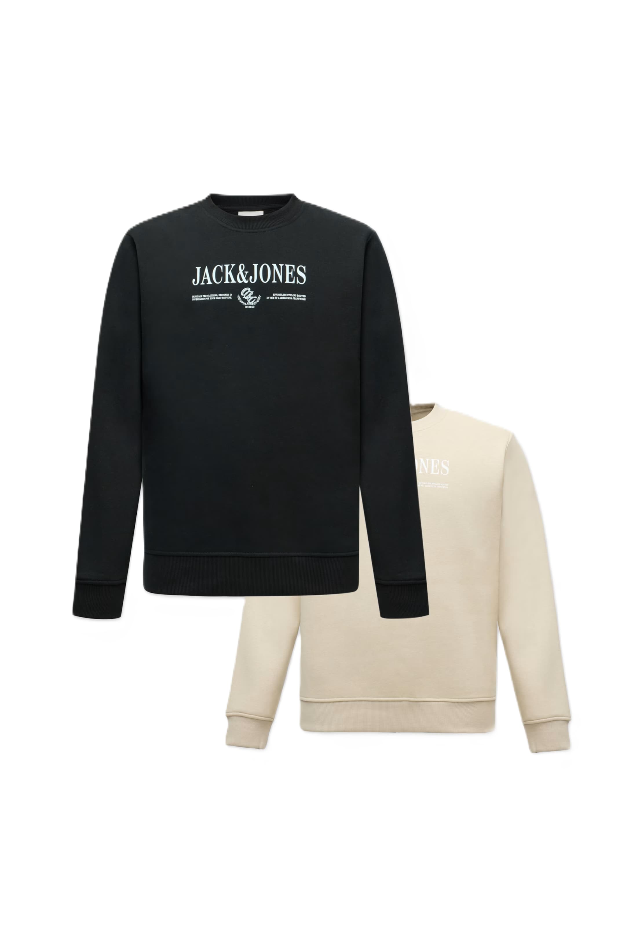 Felpa 'JORFREDERIKSBERG' di JACK & JONES in beige: frontale