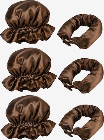 soho Hair accesoiresNakit za kosu 'Heatless Flexi Rod Buns Hair Curlers – Satin Overnight Curls (3-Pack, Brown)' - smeđa boja: prednji dio