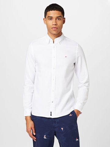TOMMY HILFIGER Slim fit Button Up Shirt in White: front