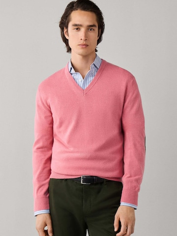 Hackett London Trui in Roze: voorkant
