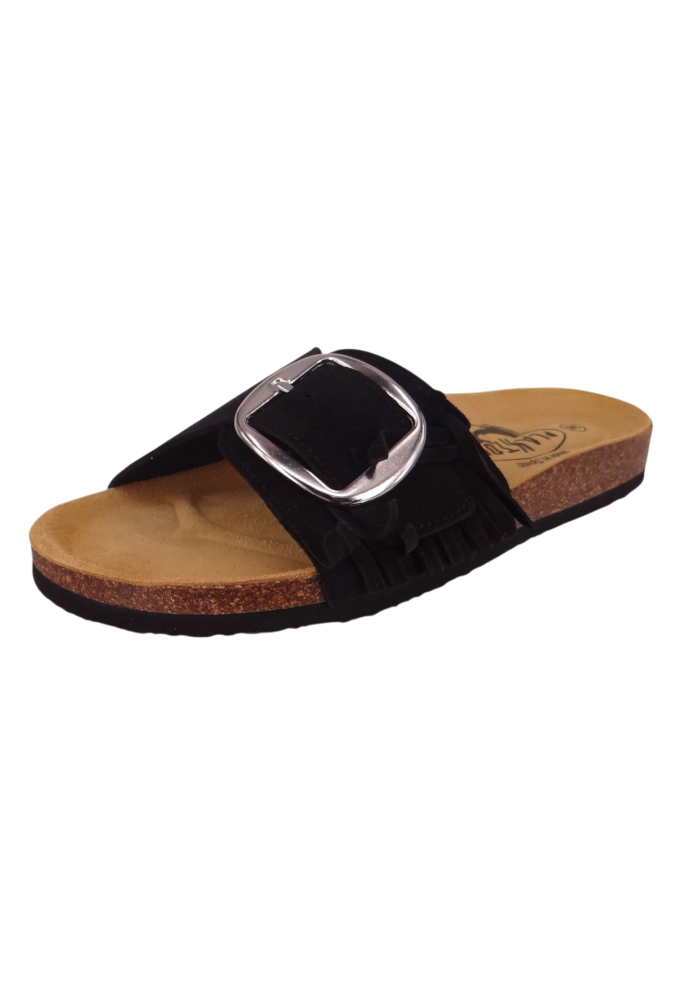 Plakton Mules in Black: front
