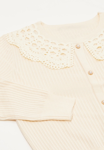 NAEMI Gebreid vest in Wit