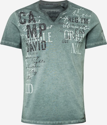 CAMP DAVID - Camiseta en verde: frente