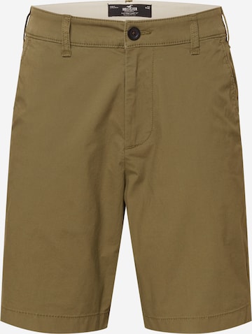 HOLLISTER Chino trousers in Green: front