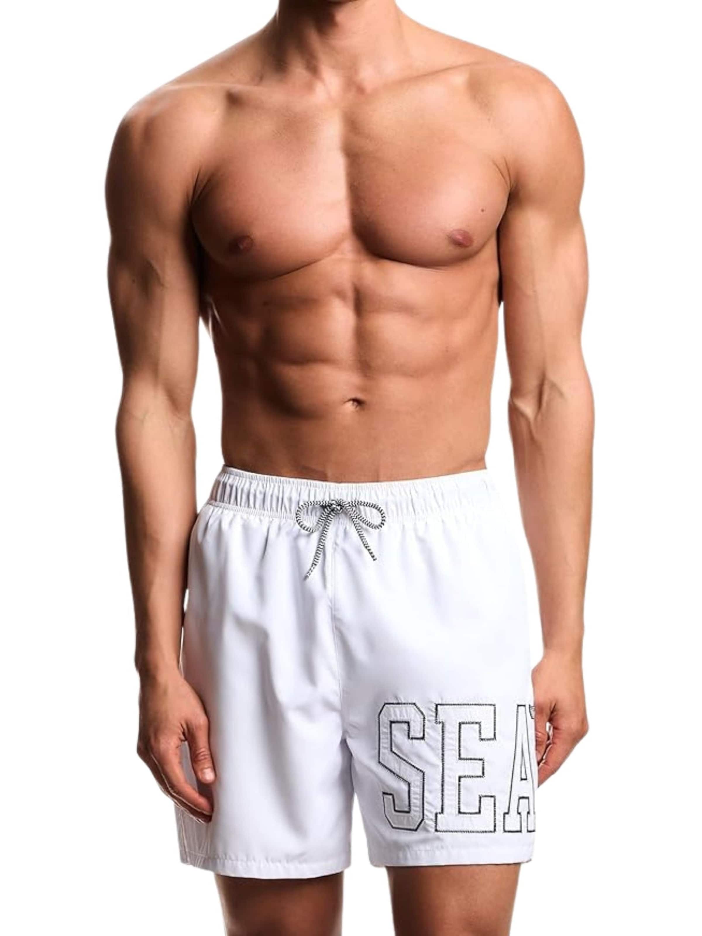Emporio Armani - Bermudas 'Men's SEA Logo Swim Shorts' en blanco