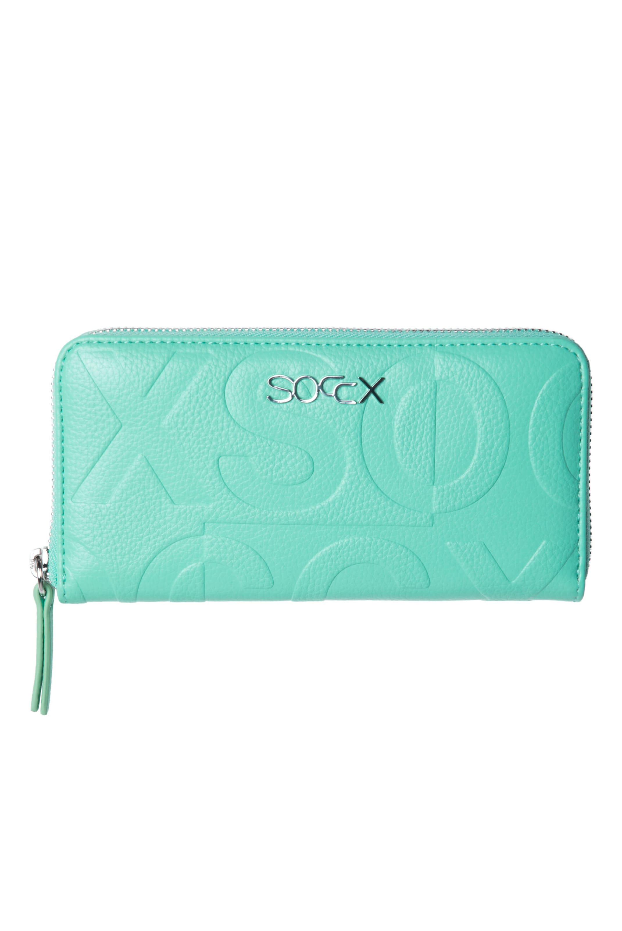 Soccx Wallet in Green: front