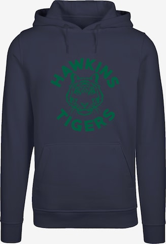 F4NT4STIC Sweatshirt 'Stranger Things Hawkins Tigers Netflix TV Series' in Blauw: voorkant