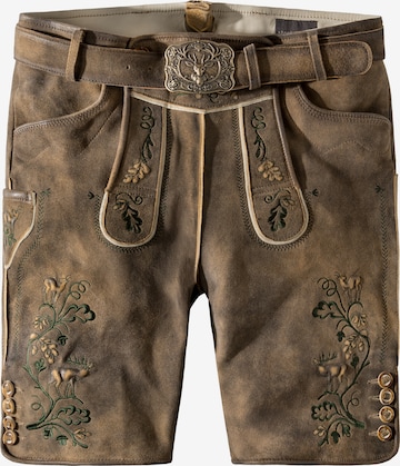 STOCKERPOINT Regular Trachtenshorts 'Herbert' in Braun: Vorderseite