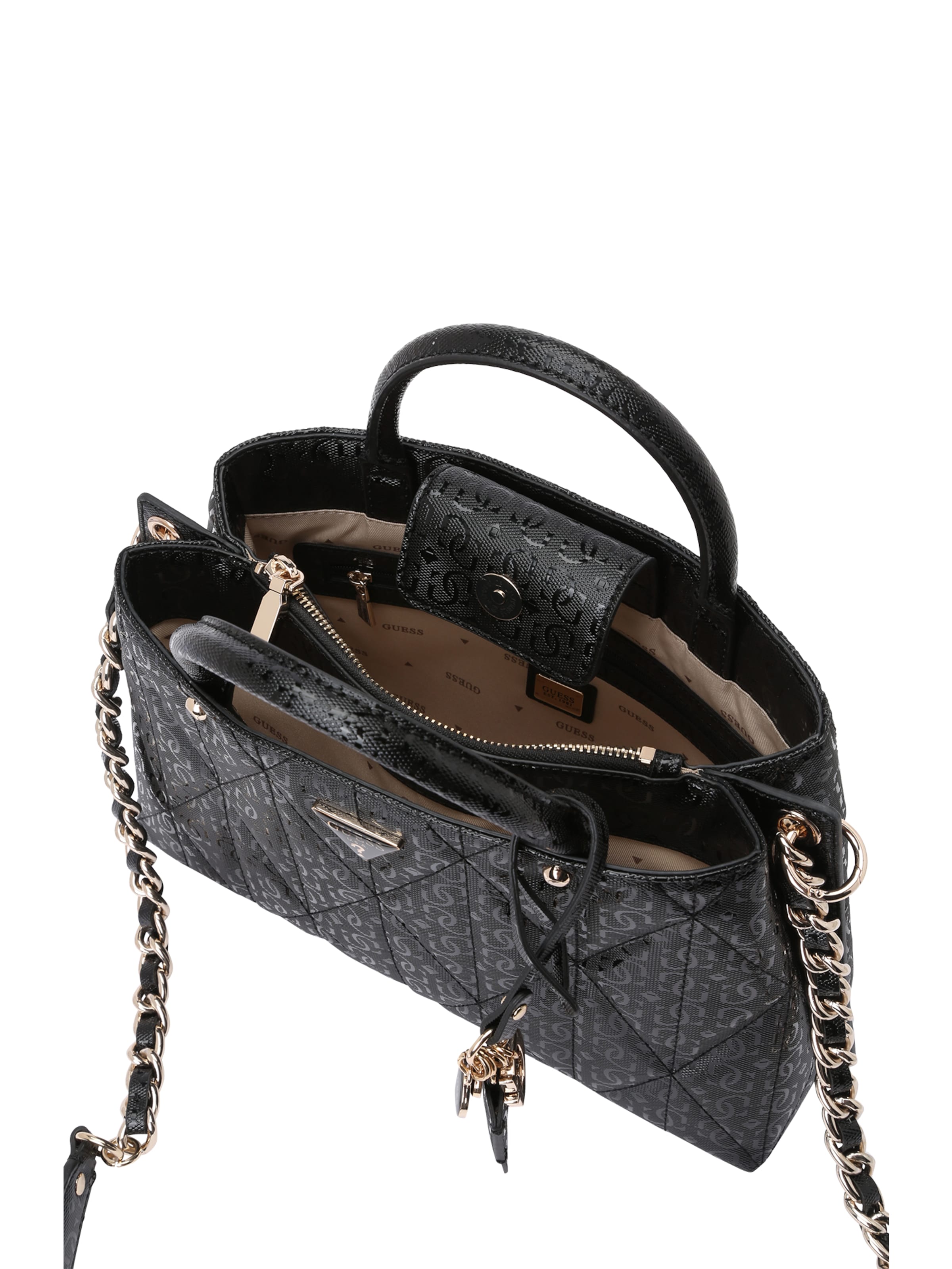 melns GUESS Rokassomiņa 'ALDINA GIRLFRIEND SATCHEL'