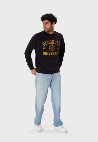 Oldskull Sweatshirt 'Retro University' in Schwarz