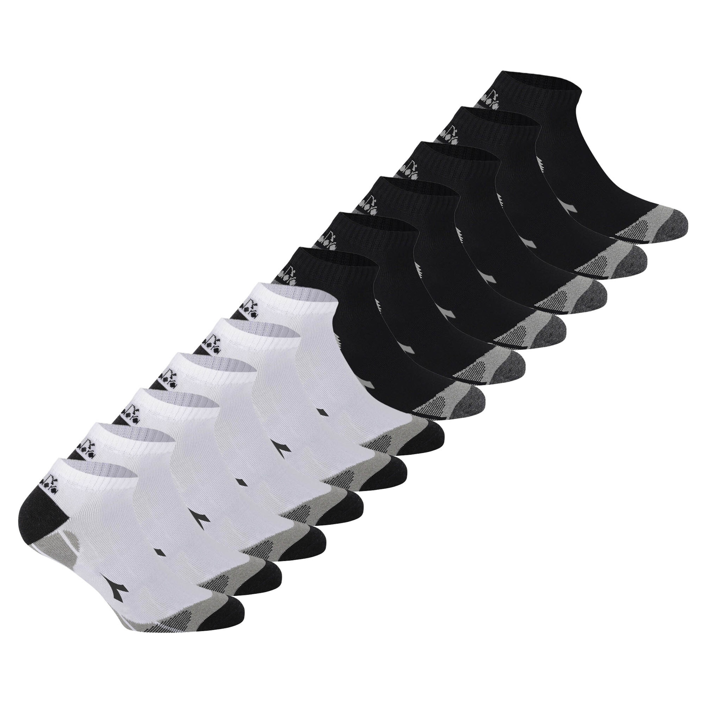 Diadora Calcetines en negro / blanco, Vista del producto