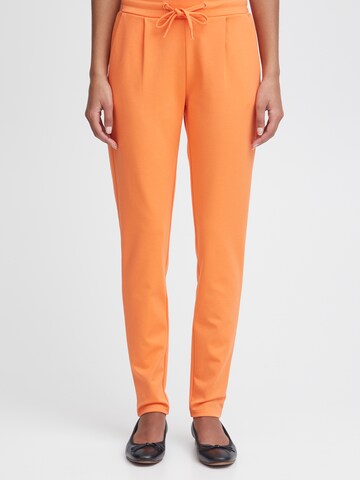 ICHI Slimfit Broek 'KATE' in Oranje: voorkant