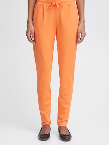 ICHI Tapered Bukser 'KATE' i orange: forside