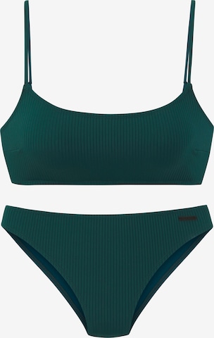 Bustier Bikini Elbsand en vert : devant