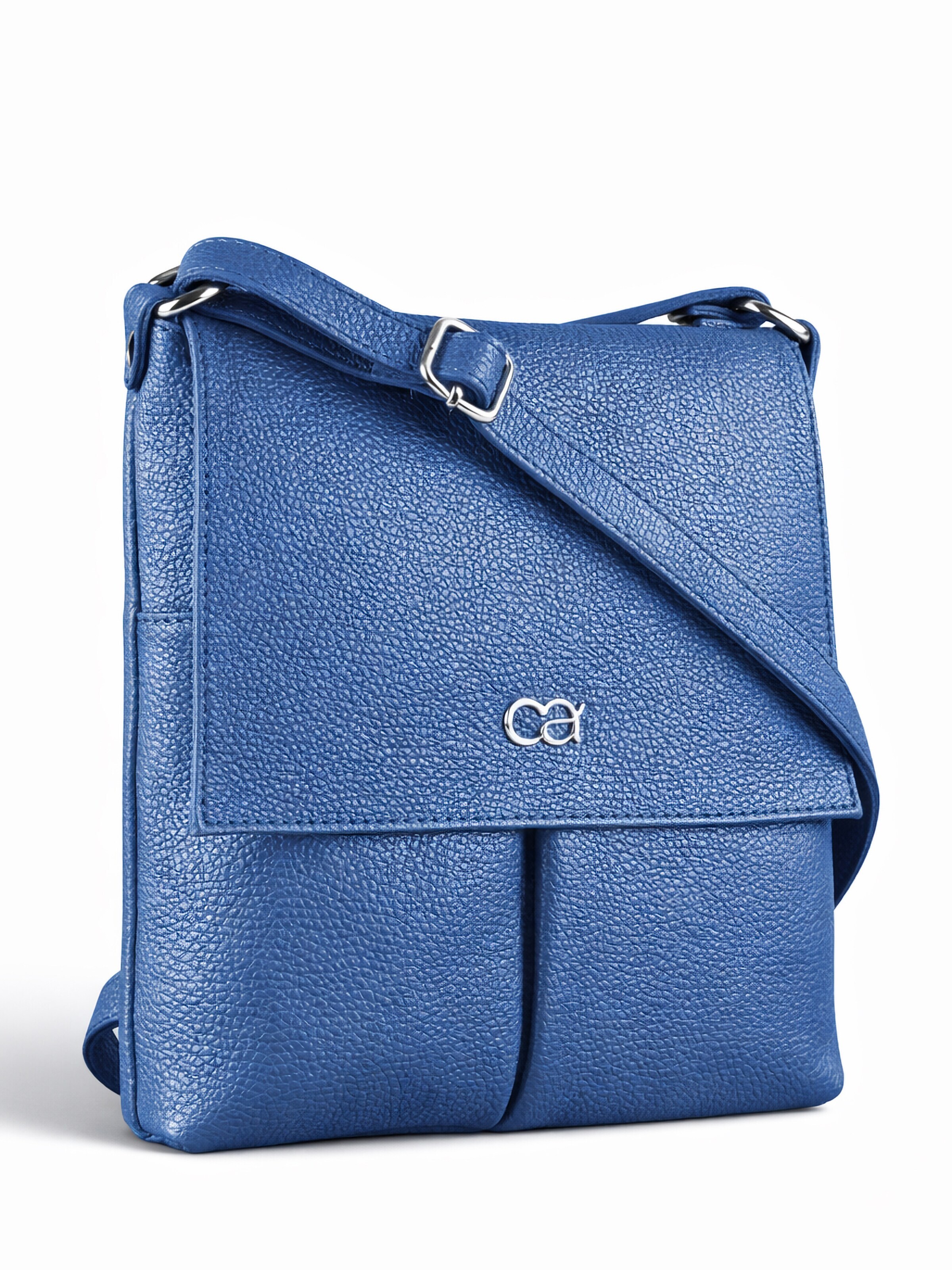 COLLEZIONE ALESSANDRO Crossbody Bag 'München' in Blue: front