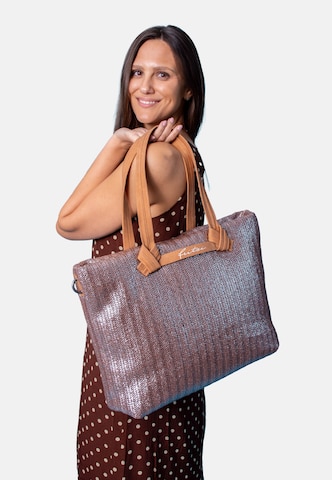 Fritzi aus Preußen Shopper 'Limited Painted Straw' in Bruin: voorkant