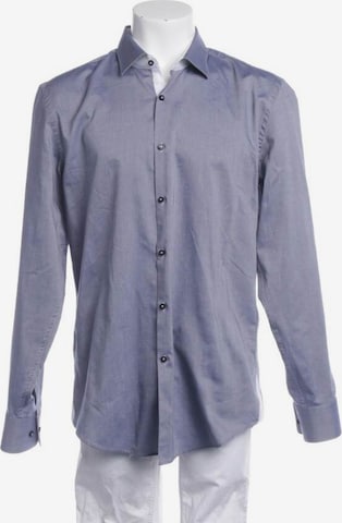 BOSS Black Button Up Shirt in XS in Blue: front