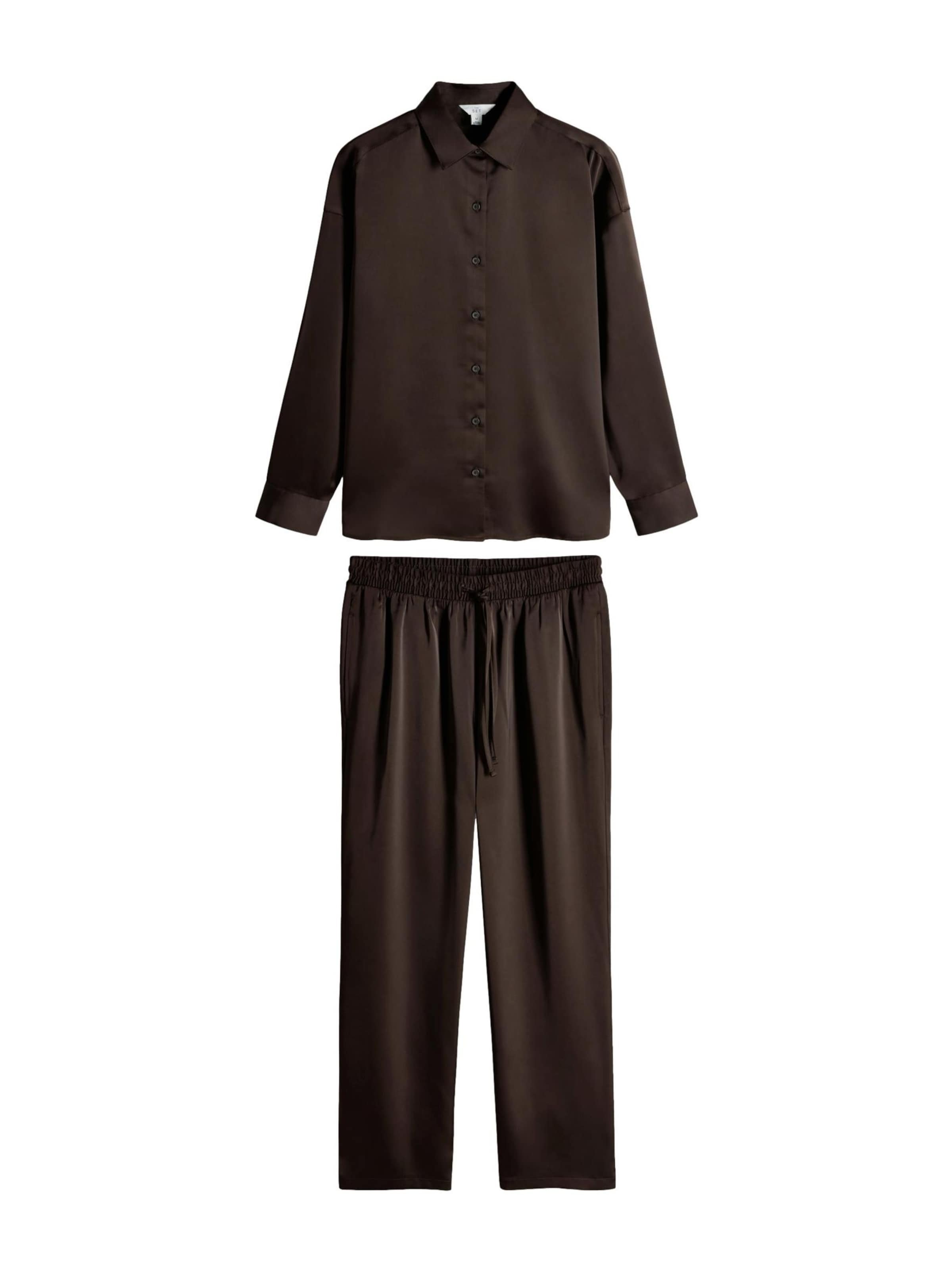 The Set Byxdräkt i brun: framsida