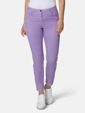 Coupe slim Jean Goldner en violet : devant