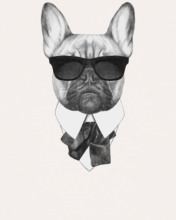 Watapparel Shirt 'Ein fescher Hund' in White