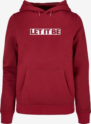 Merchcode Sweatshirt 'Beatles -  Let it be' in Rood: voorkant