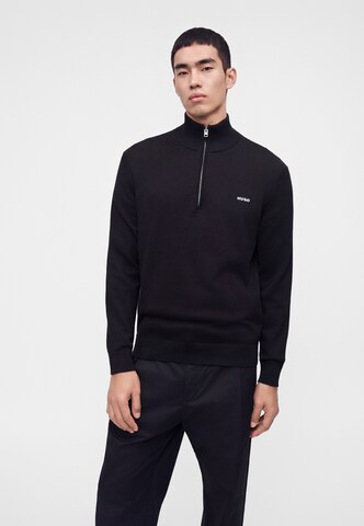 HUGO Sweater 'San Quintus' in Black