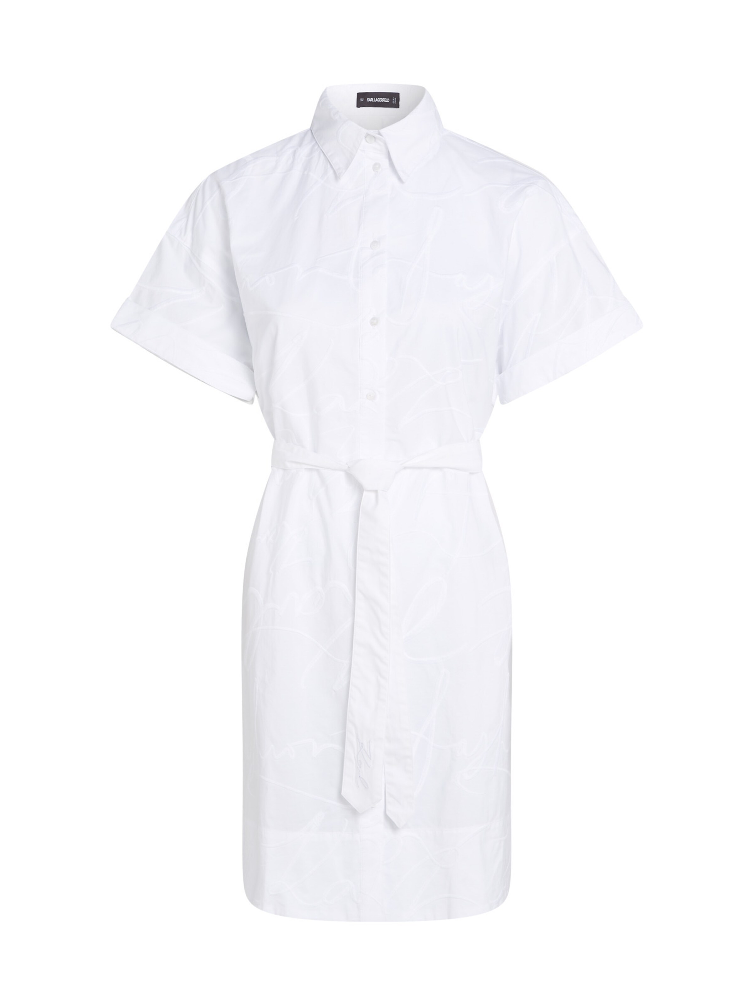 Karl Lagerfeld Sukienka koszulowa w kolorze biały: przód