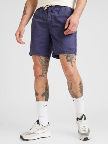 Superdry Regular Broek in Blauw: voorkant