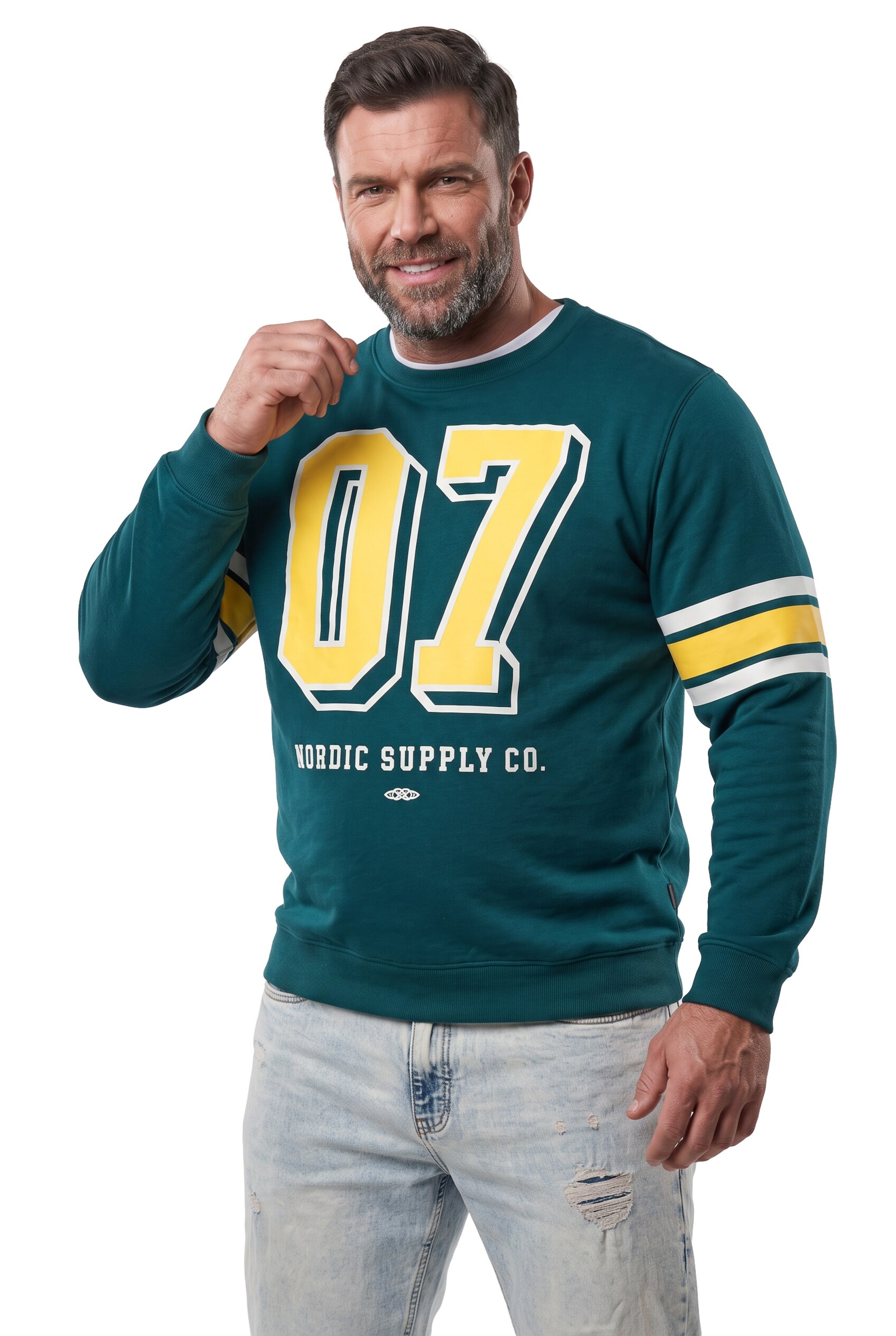 Men Plus Sweatshirt in Grün