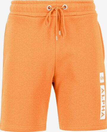 Pantalon ALPHA INDUSTRIES en orange : devant