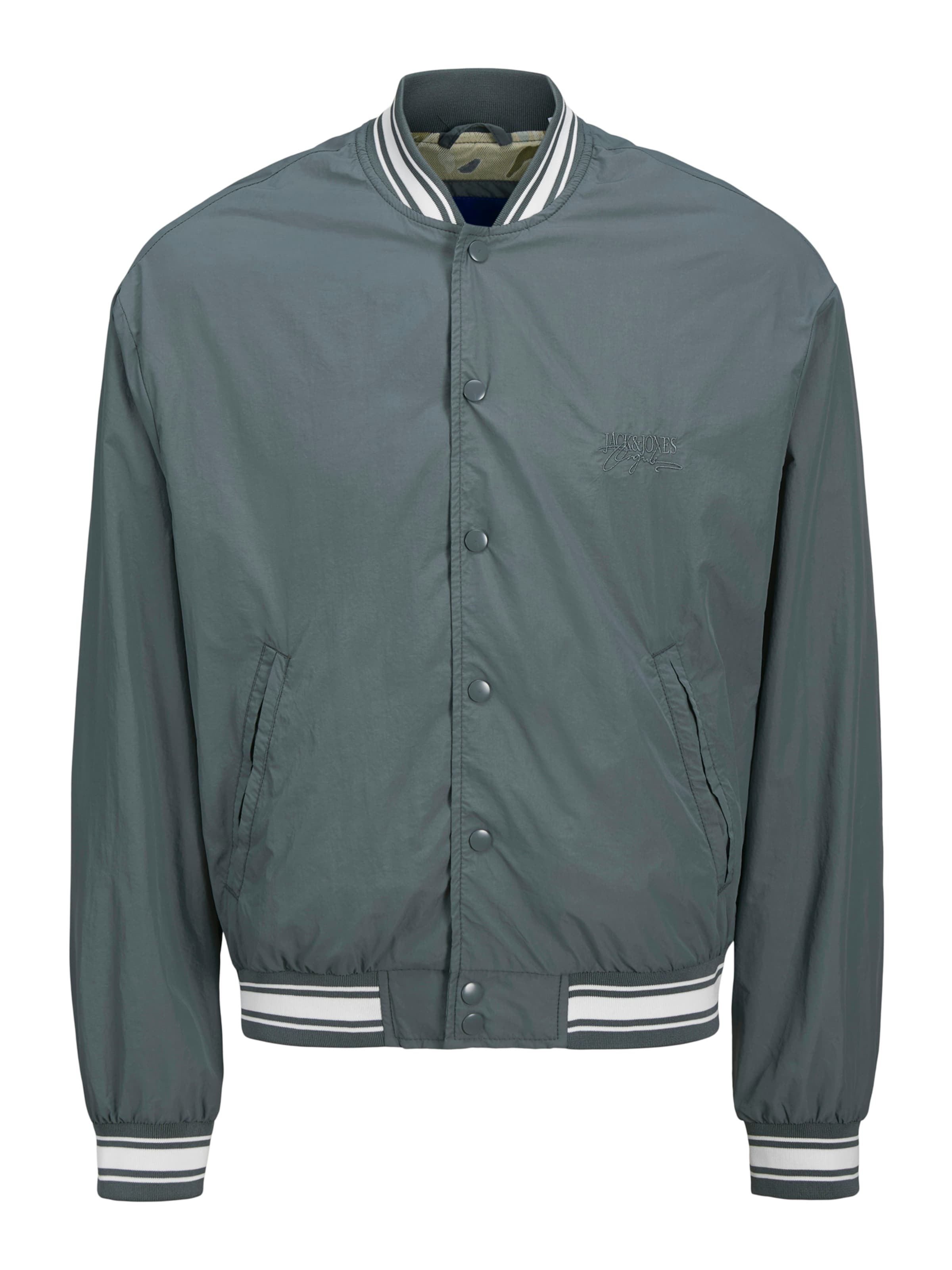 Giacca di mezza stagione 'JORAlmeria' di Jack & Jones Plus in grigio: frontale