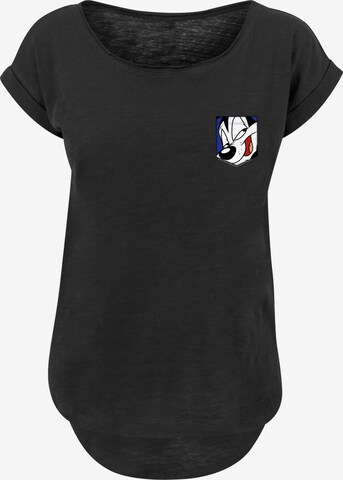 F4NT4STIC T-Shirt 'Looney Tunes Pepe Le Pew Face' in Schwarz: predná strana