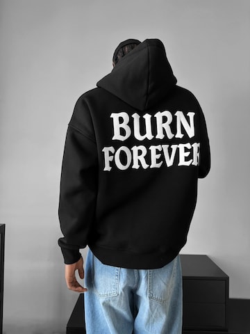 Sweat-shirt 'Oversize “Burn Forever” Hoodie - Black' Kleidermafia en noir