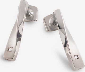 Boccia Titanium Earrings in Silver: front
