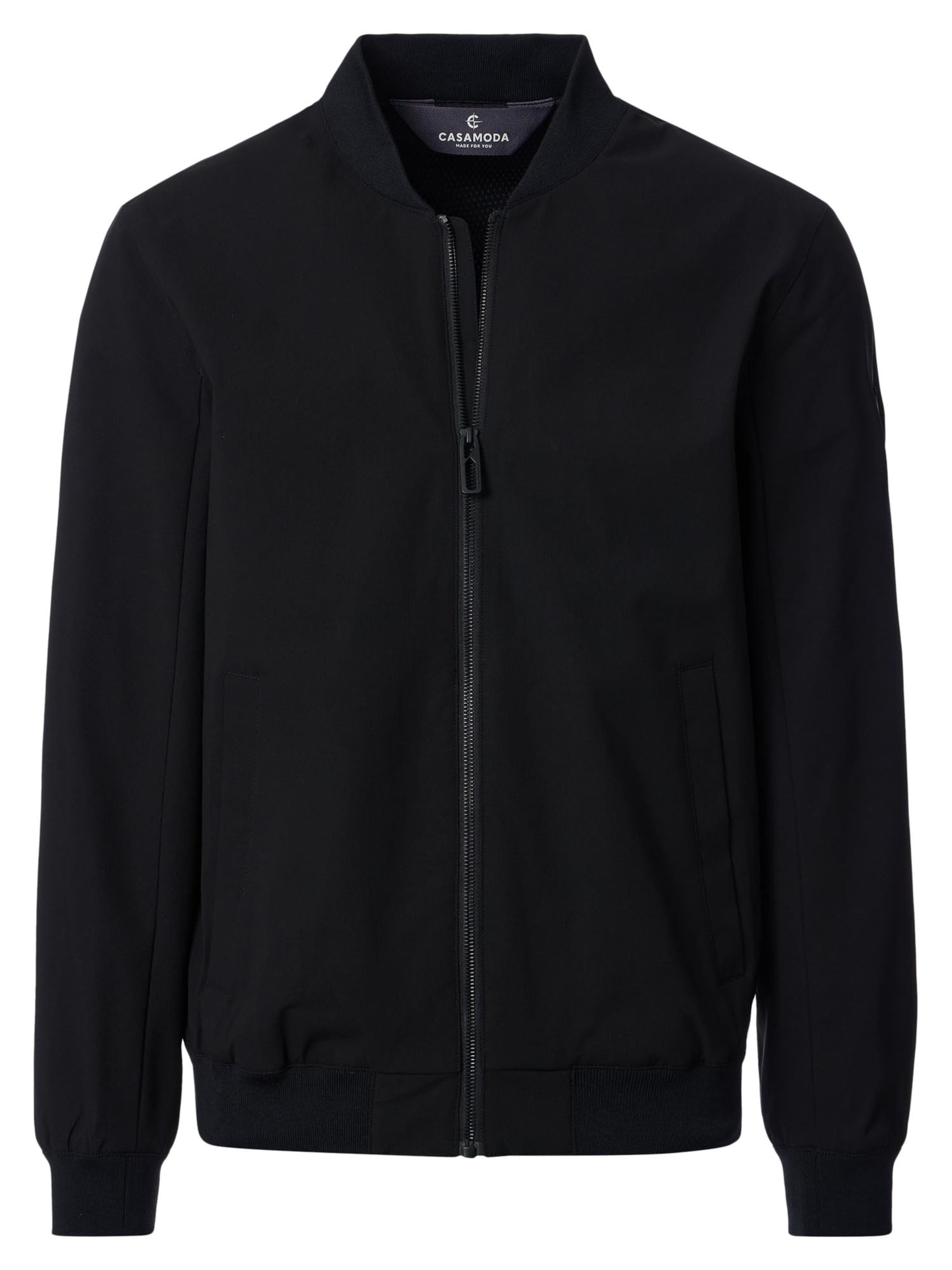 CASAMODA Between-Season Jacket 'Basic' in Black: front
