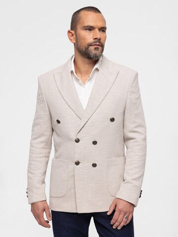 Coupe regular Veste de costume Antioch en beige : devant